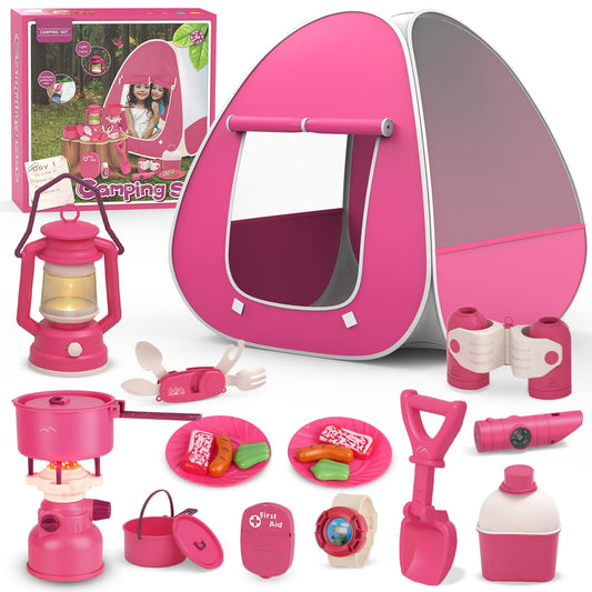 Fidecexv kids camping set tent pop-up for quick indoor outdoor play