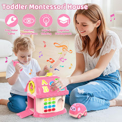 Fidecexv Montessori toy house keypad and phone promote fine motor skills and sequencing.