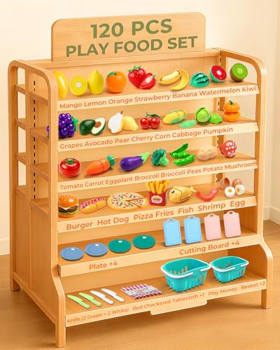 Fiderix play food with meat, pizza, and burgers for creative pretend meals.