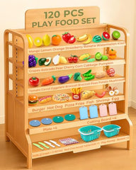 Fiderix play food with meat, pizza, and burgers for creative pretend meals.