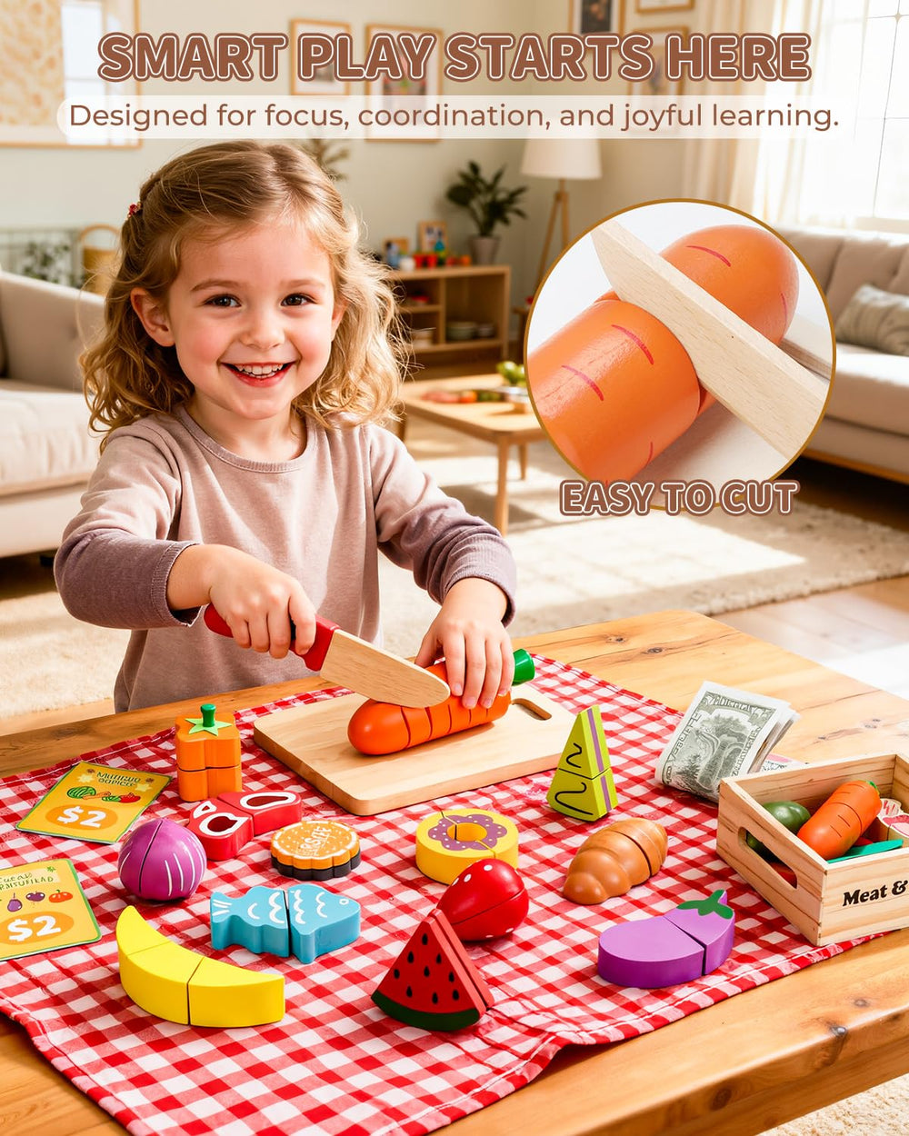 Fiderix smooth-edged pieces provide gentle handling for little hands.