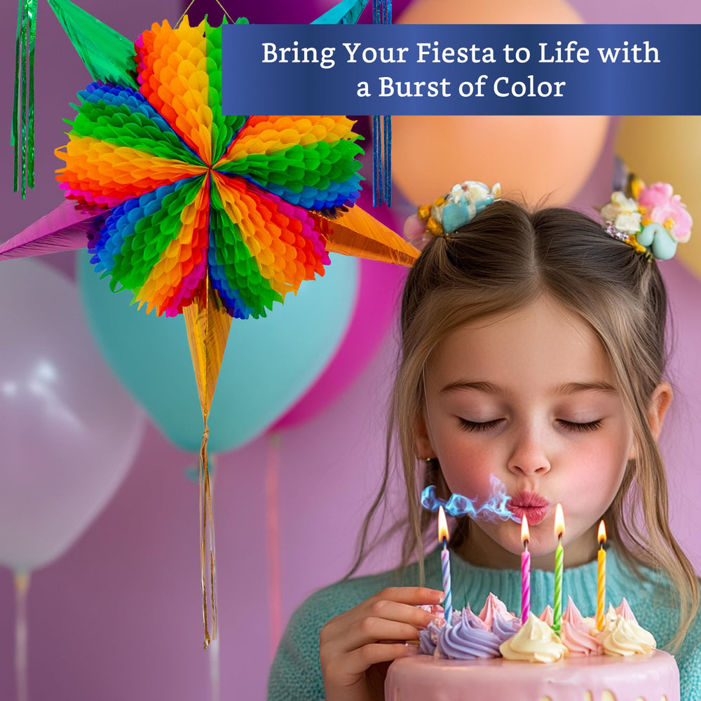 Fiesta Wraps pinata five-cone design creates exciting multi-directional party fun.