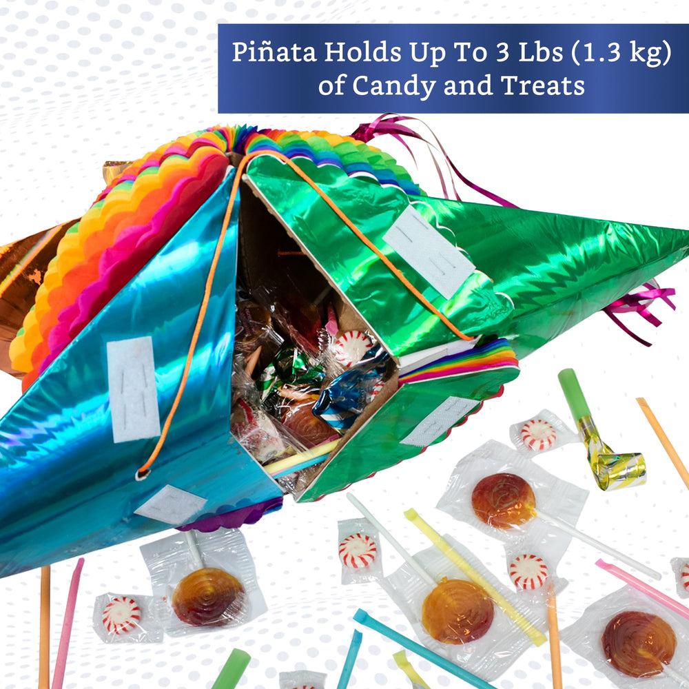 Fiesta Wraps handmade pinata crafted in Mexico for authentic artisan charm.