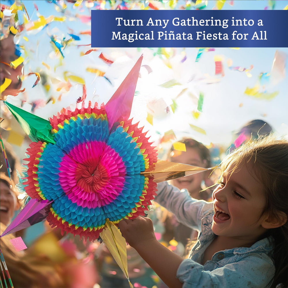 Fiesta Wraps traditional artisan pinata enhances party ambiance.