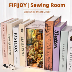 Fifijoy Book Nook Kit dollhouse parts ready for assembly