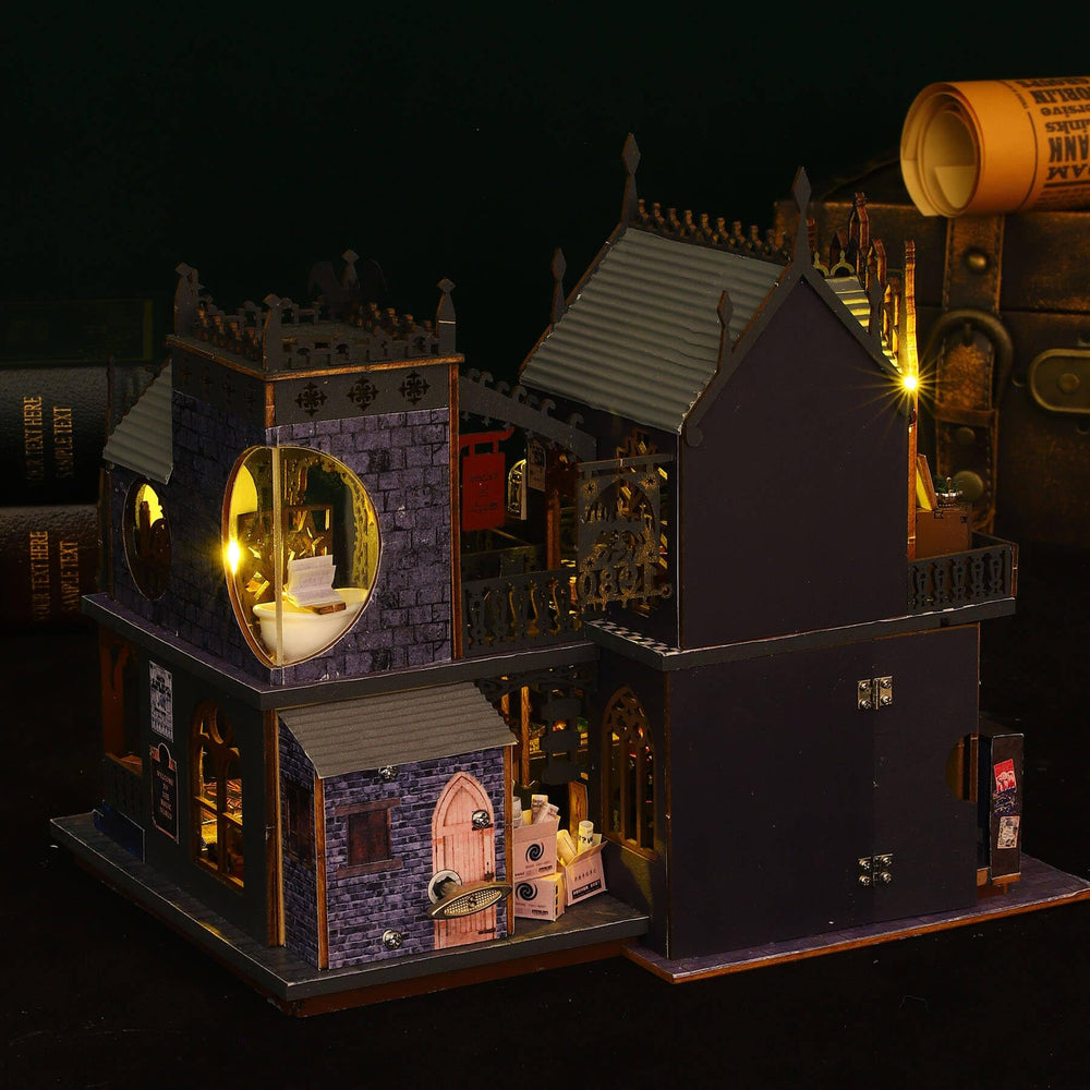 Fifijoy assembled dollhouse in a cozy, softly lit room
