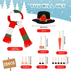 Fighting to Achieve 13PCS Snowman Kit scarf for cozy winter accents.