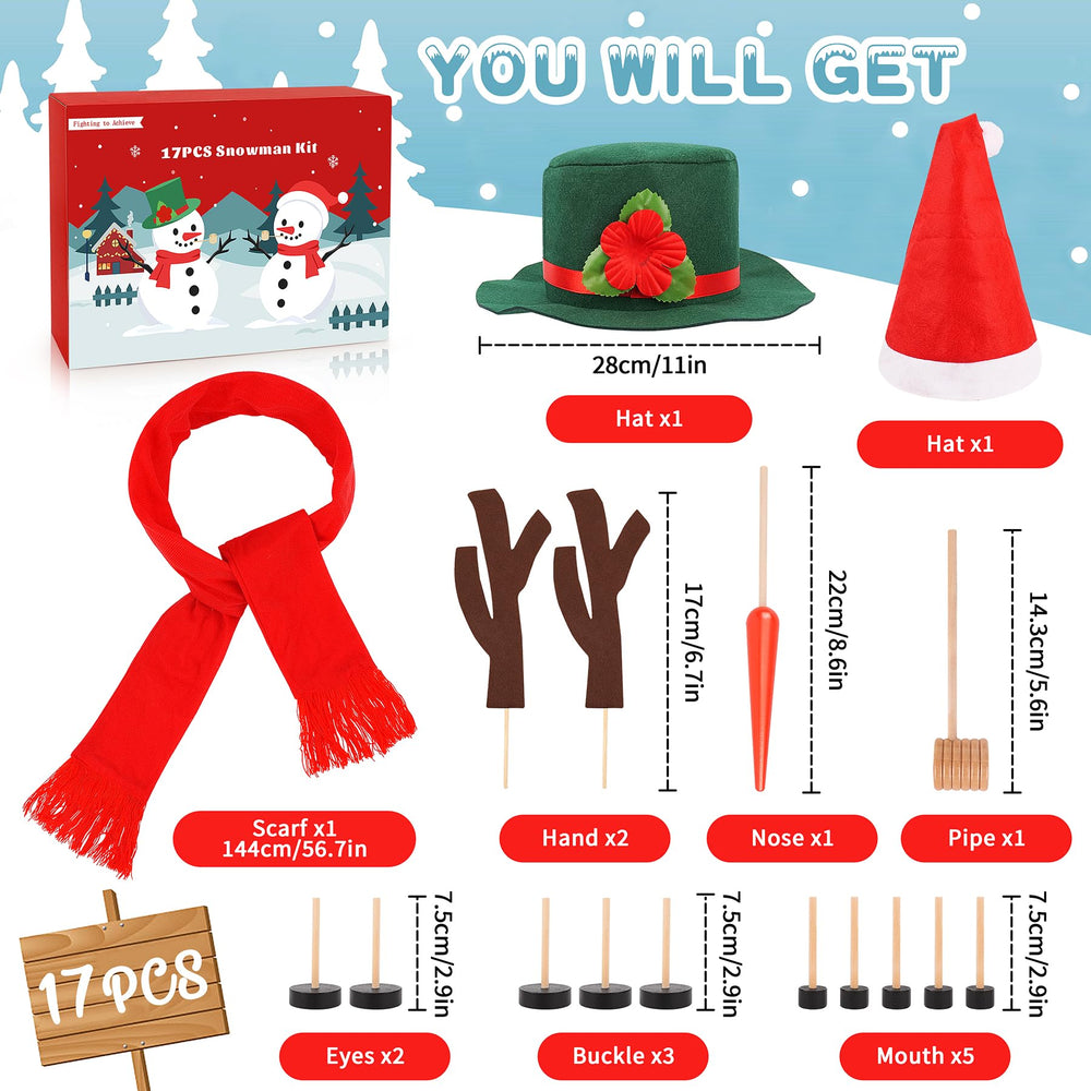 Fighting to Achieve Snowman Kit scarf and accessories for cozy seasonal builds.