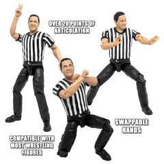 Figures Toy Company 11 hands set enables expressive wrestling gestures.