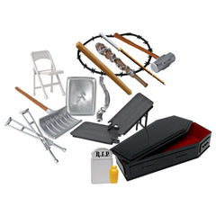 Figures Toy Company hardcore coffin 15-piece accessory set, image 2, enables high-stakes match dioramas for action figures.