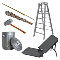 Figures Toy Company starter accessory set featuring ladder for high-flying action in WWE-style matches.