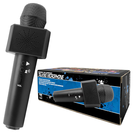 Figures Toy Company Talking Wrestling Ring Announcer Microphone shows main event setup for dramatic figure battles