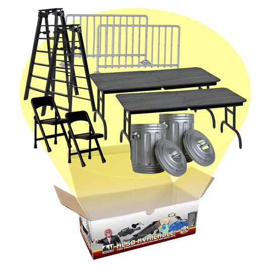 Figures Toy Company breakable table from Wrestling Gear Accessory Set 2 for dramatic ring moments.