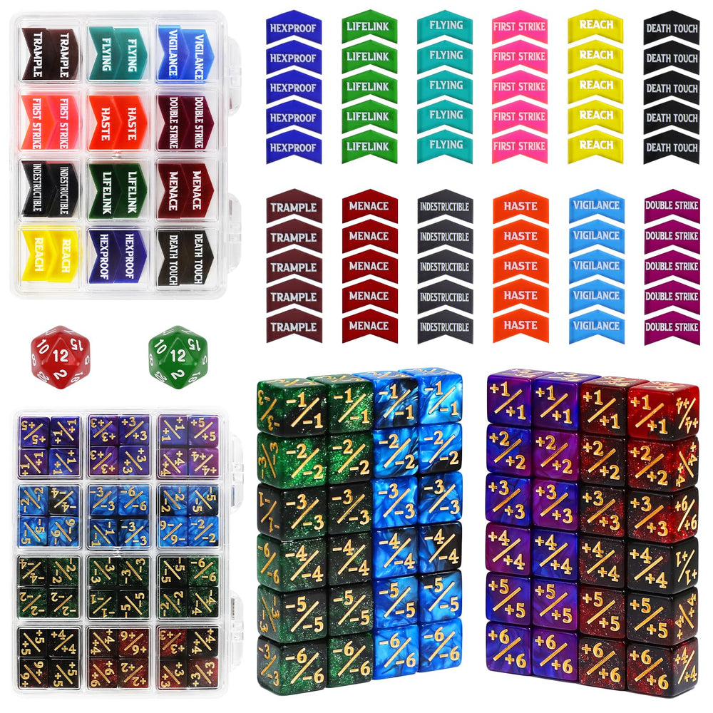 FIGURESLAB 110pcs MTG tokens in the box for organized, portable gameplay.