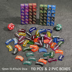 FIGURESLAB storage box with 12 slots keeps tokens and dice tidy and portable.