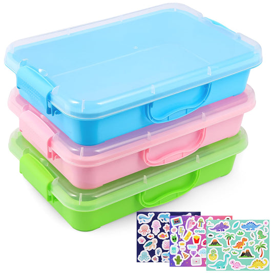 FIIOEOY sensory bin blue lid for organized, portable play