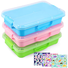 FIIOEOY sensory bin blue lid for organized, portable play