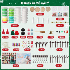 FIIOEOY 24-pack clay set provides vibrant colors for creative holiday characters.