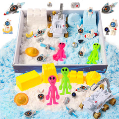 FIIOEOY outer space sensory bin astronauts for imaginative play and fine motor growth.