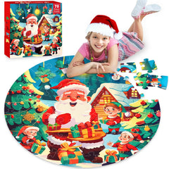 Fikamd jigsaw floor puzzle unicorn Christmas hero: engaging unicorn scene to spark imaginative play and focus.
