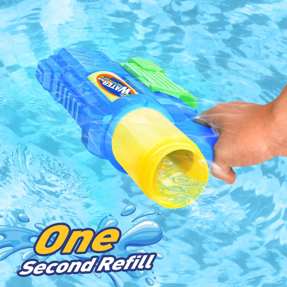 Fikamd long-range water gun shoots up to 35 feet, great for pool games.
