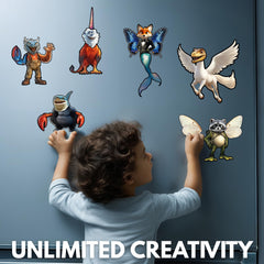 Filigree Fox Design fridge play setup invites hands-on creativity.