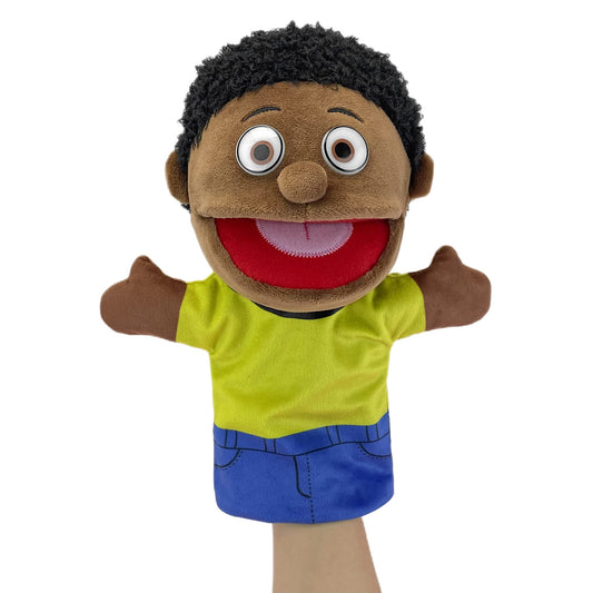 FIMIGID African-style father puppet for interactive storytelling and role play.