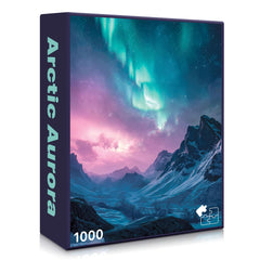 Final Piece Puzzles Arctic Aurora box front showcases vibrant northern lights for display-ready appeal.