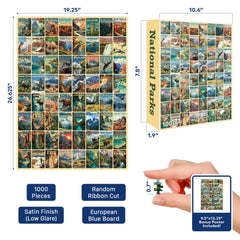 Final Piece Puzzles National Parks satin finish close-up reducing reflections during viewing.