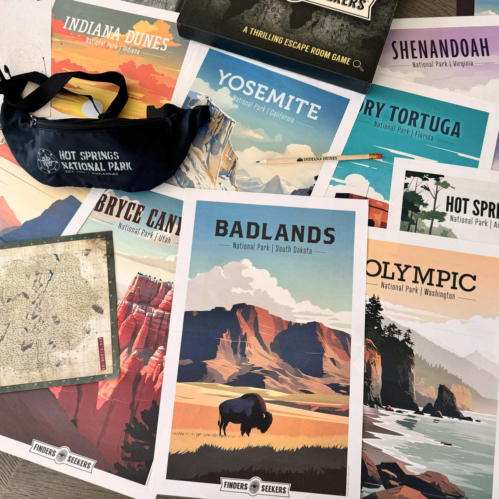 Finders Seekers clue trail map guides players through the investigation.