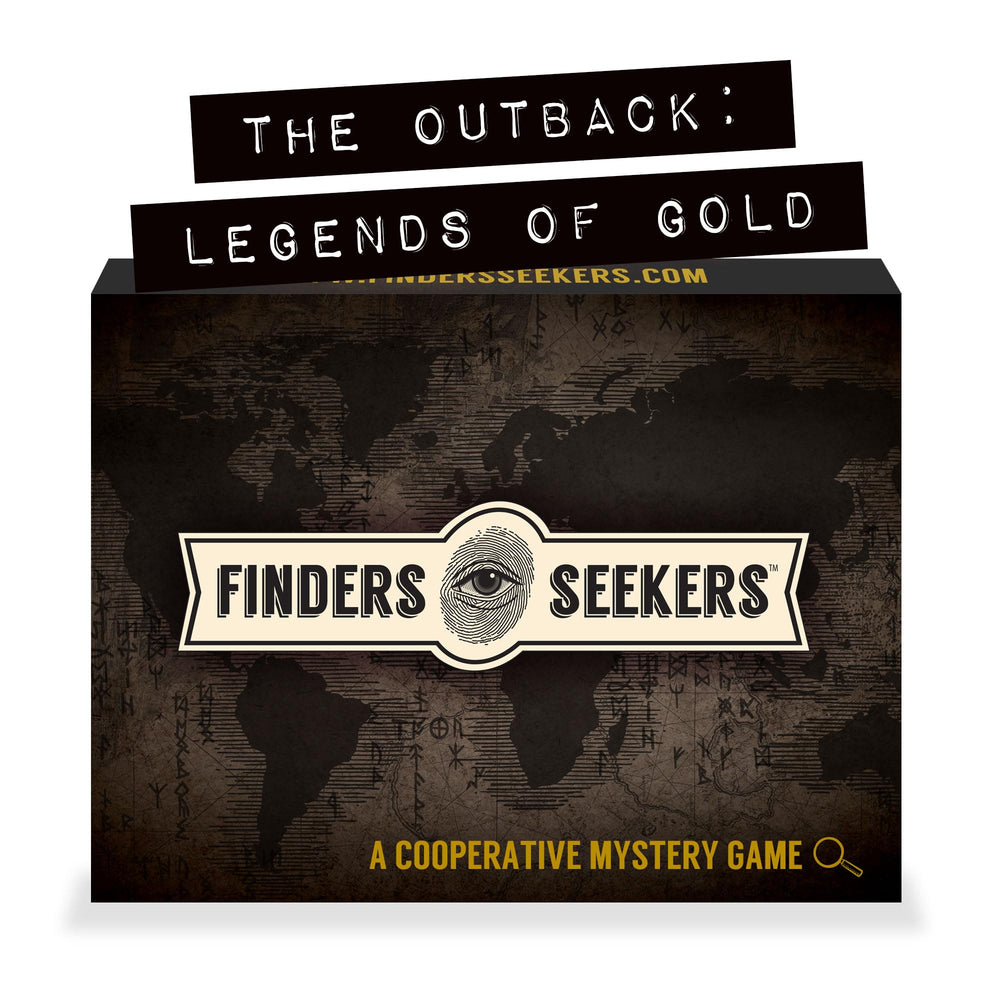Finders Seekers The Outback: Legends of Gold game cover inviting date-night adventure