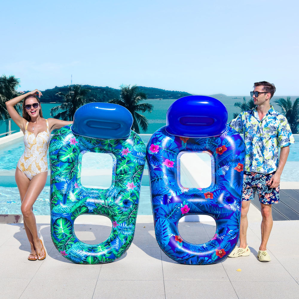 FindUWill mesh-seat pool float showing breathable lounging surface.
