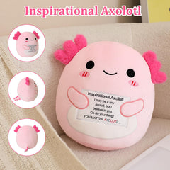 Axolotl plush in bag, ready for travel and daily carry