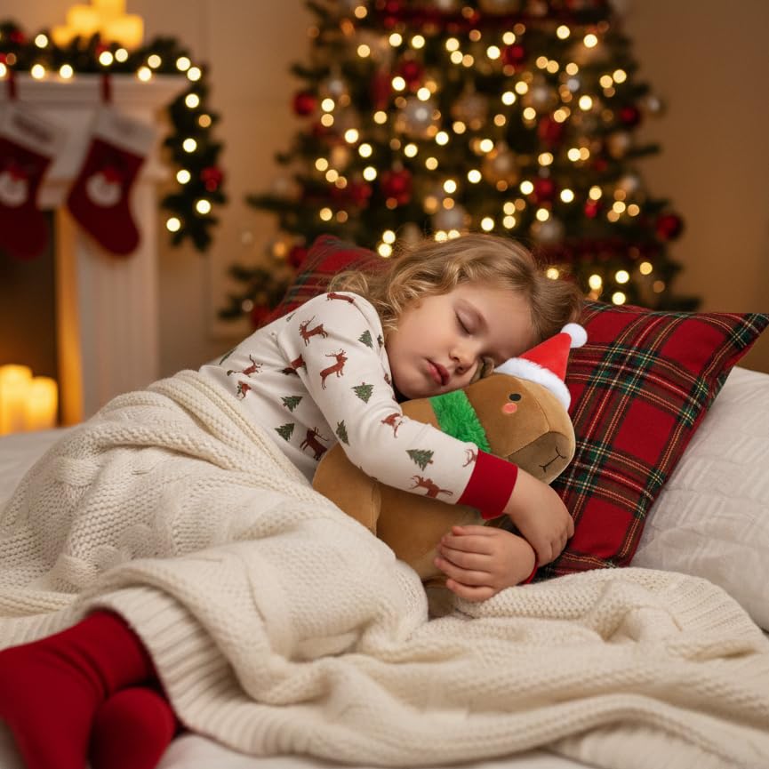 Finebee capybara plush with durable stitching for lasting seasonal display.