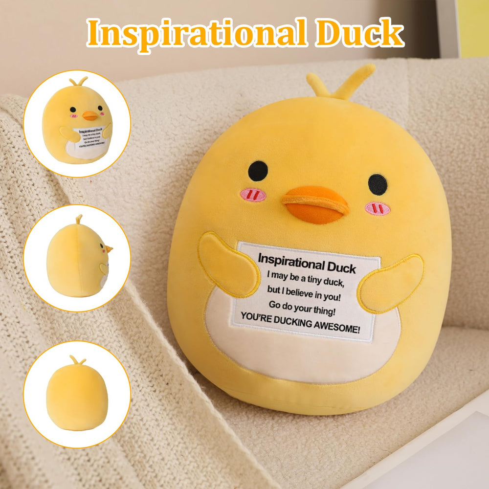 Finebee Duck Plush in car seat ten-inch offers portable comfort during trips
