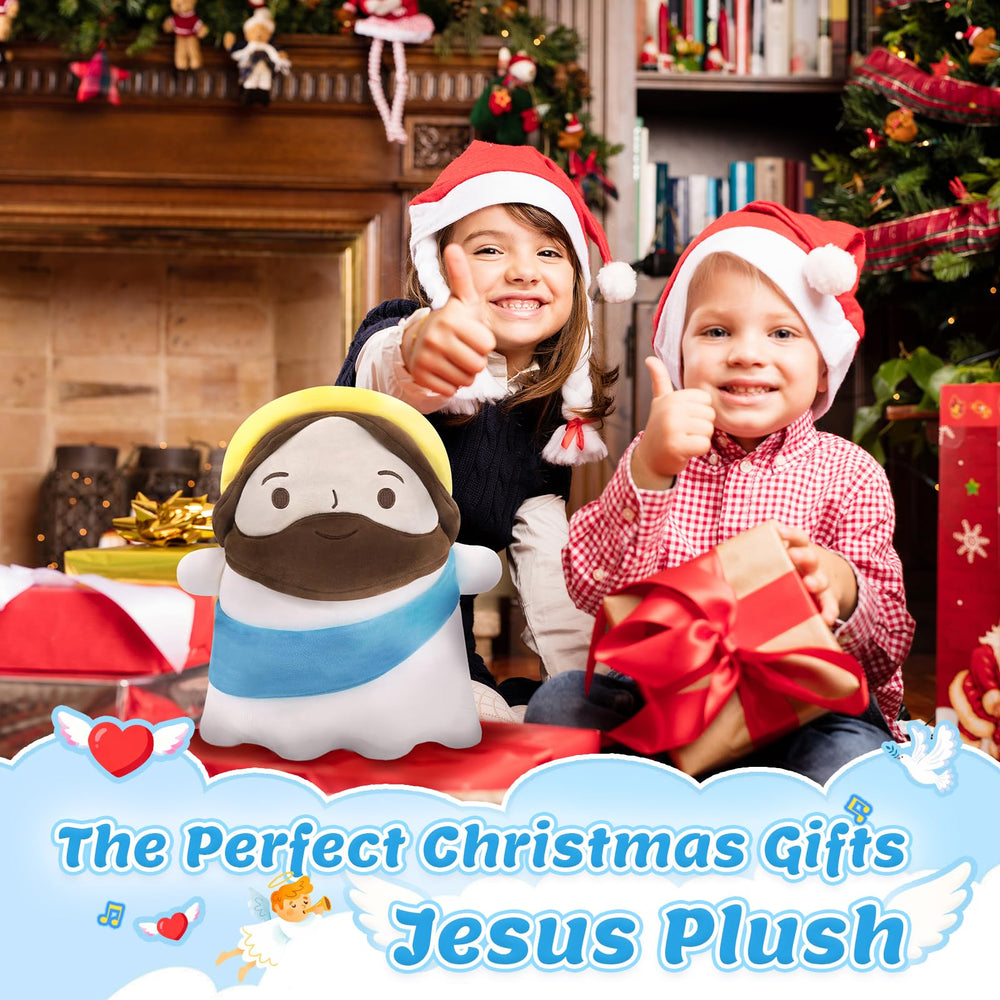 Finebee Jesus Plush decor idea for Christmas or Easter displays.