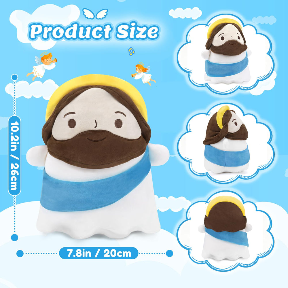 Finebee Jesus Plush soft fabric emphasizes skin-friendly cuddle-worthy texture.