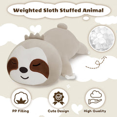 Finebee weighted sloth nine-point-eight-inch size ideal for small spaces.