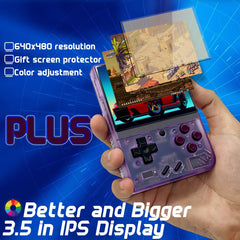 Portable case in transparent purple protects and styles the device.
