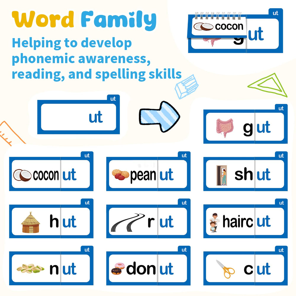 Child reading and flipping pages during learning at home