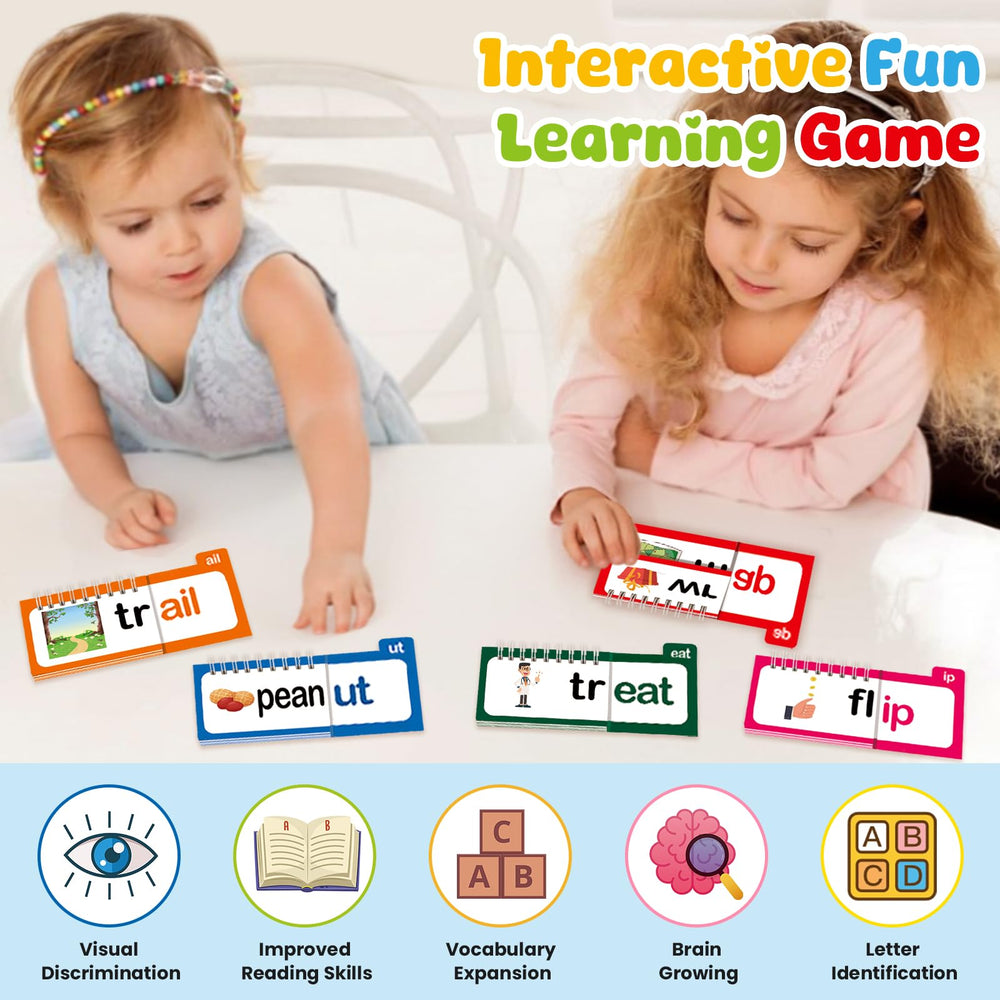 Thirty flip books support progressive phonics for ages 3 to 8