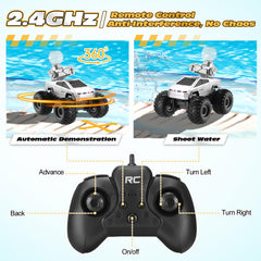 Fippy 4WD off-road RC truck conquering grass and sand surfaces