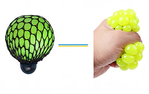 Fireboomoon grape ball blue squeeze promotes calm and hand exercise.