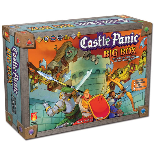 Castle Panic Big Box 2e front cover invites family cooperative play.