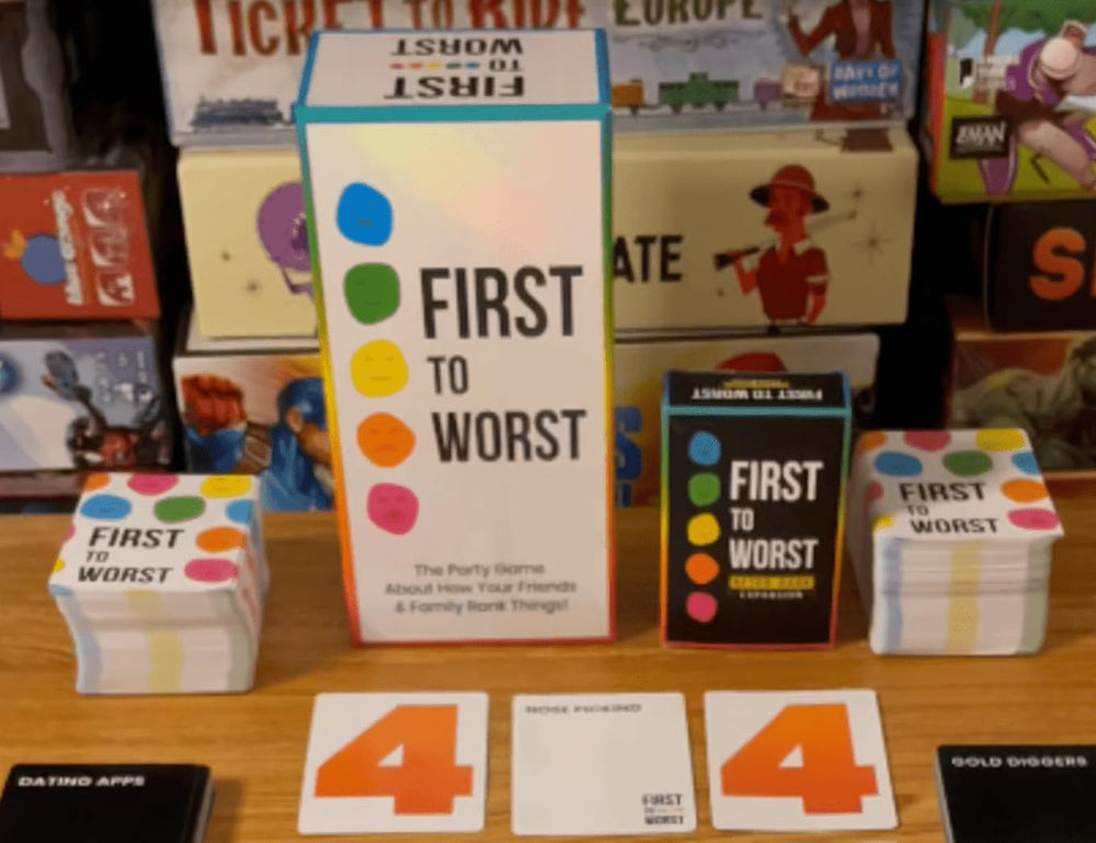 First to Worst 300 cards deck fuels endless topics and replay value.