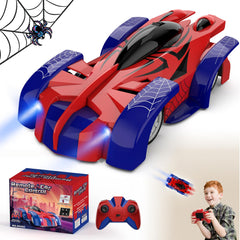 FirYawee Wall Climber RC Car front view with LED headlights for exciting indoor play
