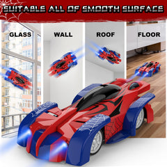 FirYawee Wall Climber RC Car LED lights in action during play
