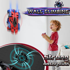FirYawee Wall Climber RC Car side view demonstrating wall grip