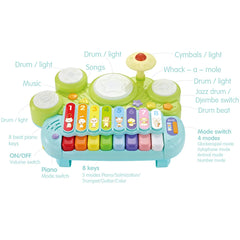Fisca LED lights provide engaging visual feedback during play