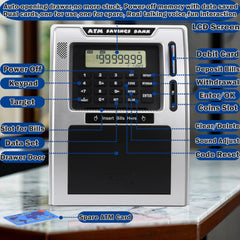 Fishboy Talking ATM Piggy Bank coin recognition speeds deposits.